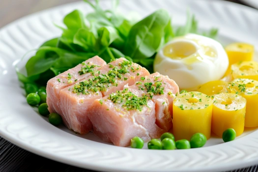 Весняне меню з свіжими овочами та зеленню